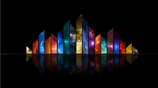 Colorful abstract background glass blocks - beeple free wallpaper