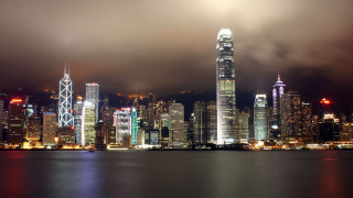 City skyline tall buildings night 21 - night free wallpaper