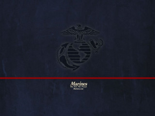 Marine emblem blue background red 2 - the bottom of the picture free wallpaper