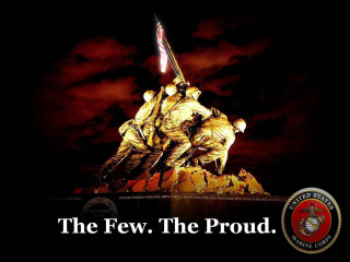 Soldiers raising flag the few - the flag free wallpaper