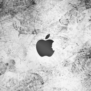 Black white apple logo cement - a black apple logo free wallpaper