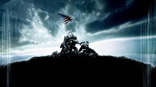 Soldiers raising flag hill sky - the flag free wallpaper