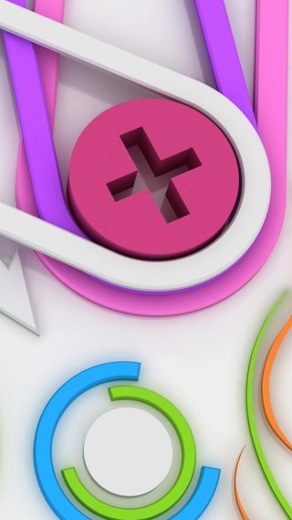 Colorful objects white background circle - surreal design free wallpaper