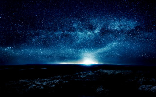 Night sky stars bright light 3 - a bright light in the middle of it free wallpaper
