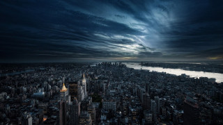 Cityscape dark sky water dark - city free wallpaper