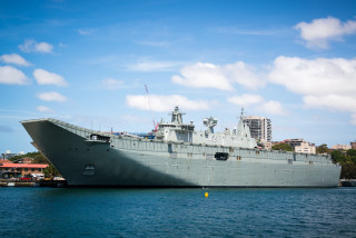 Large gray ship dock cityscape - andrew law free wallpaper