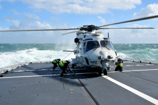 Helicopter ship deck crew member - gear free wallpaper
