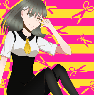 Woman black dress yellow tie - the ground free wallpaper