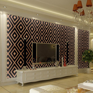 Living room large tv chandelier 2 - art deco free wallpaper