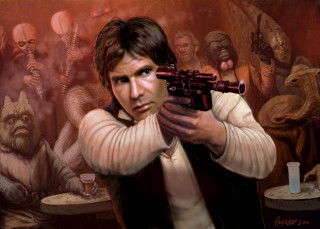 Man holding gun group people - a painting of a man holding free wallpaper