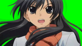 Girl long black hair scarf - look free wallpaper
