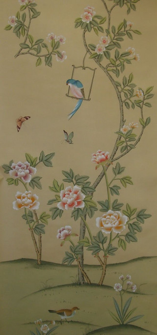 Tree birds flowers painting nature - bird free wallpaper