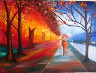 Two people walking street holding - two person free wallpaper
