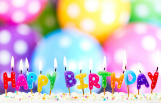 Birthday cake candles happy birthday 4 - a birthday cake free wallpaper