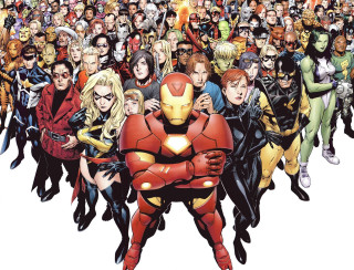 Cartoon group red yellow suit - a red helmet free wallpaper