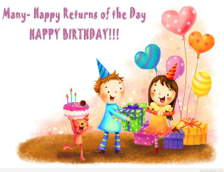 Boy girl birthday cake presents 3 - a cake free wallpaper
