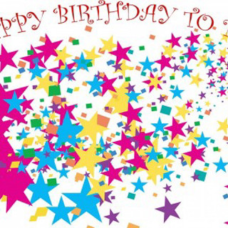 Birthday card stars confetti celebration - free happy birthday wallpaper
