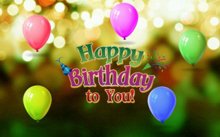 Happy birthday balloons party hat - a happy birthday free wallpaper