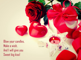 Red rose candle message blow - candle free wallpaper