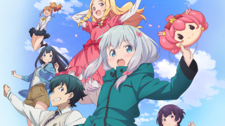 Anime characters blue sky clouds 7 - a cell phone free wallpaper