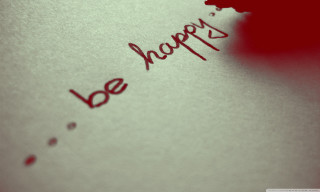 Happy be happy red marker - free love wallpaper