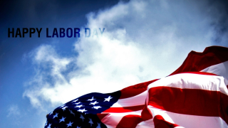 Labor day flag waving solo - happy free wallpaper