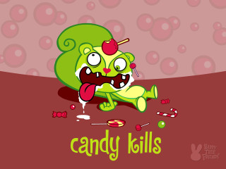 Cartoon character candy mouth candy - candy free wallpaper