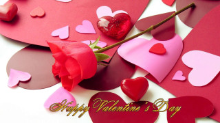 Red rose hearts valentines happy - romantic free wallpaper