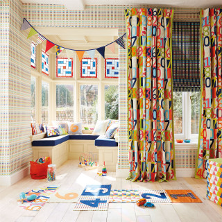 Brightly colored room window seat - free happy birthday wallpaper