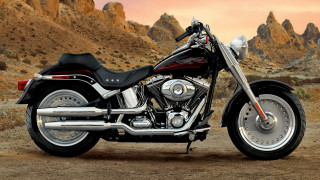 Motorcycle dirt road desert mountains 2 - sunset free wallpaper