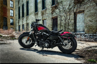 Red black motorcycle brick building - motorcycle free wallpaper