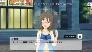 Girl blue dress standing building - glass free wallpaper