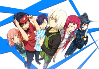Anime group boys girls kimono - a white background free wallpaper