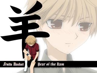 Man redshirt blackwhite background fruitsbasket - bian shoumin free wallpaper