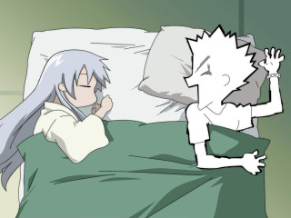 Person laying bed pillow pillowcase - a cartoon free wallpaper