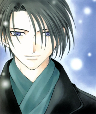 Man longhair blueeyes blackjacket greenscarf - a blue collar free wallpaper