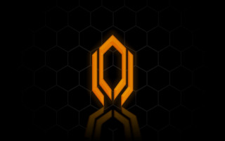 Black background yellow logo image - orange free wallpaper for desktop