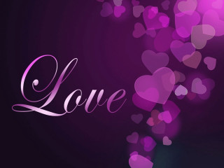 Purple background hearts love pink - heart free wallpaper