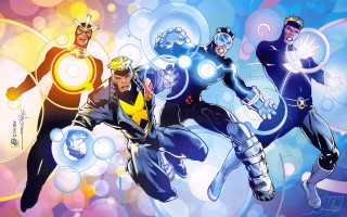 Cartoon people bubbles circles man - alan davis free wallpaper
