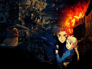 Anime characters fire hydrant building - ghibli free wallpaper