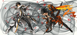 Anime characters colored shapes sizes - concept art free wallpaper