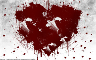 Heart artwork paint splatters white - a white background free wallpaper