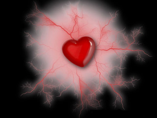 Heart electrical damage black background - felipe seade free wallpaper