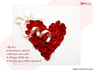 Heart shaped card ribbon bow - card free wallpaper