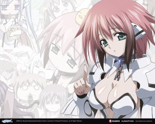 Anime girl pink hair pointing 3 - pink hair free wallpaper