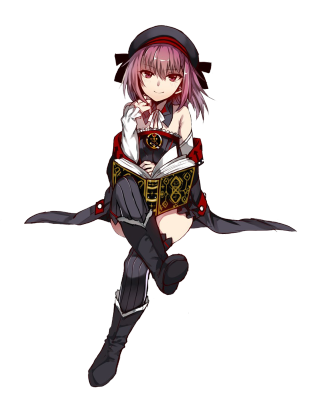 Girl pink hair hat sitting - steampunk free wallpaper