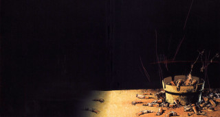 Bucket dead animals table dark - western free wallpaper