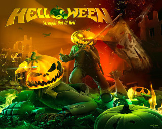 Halloween scene pumpkin man hat - a pumpkin free wallpaper