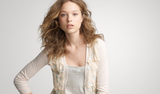 Woman white shirt cardigan over - her shoulder free wallpaper