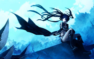 Woman boat ocean bird flying - gothic free wallpaper for desktop